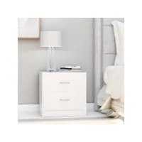 vidaxl table de chevet blanc 40x30x40 cm bois d'ingénierie 801035