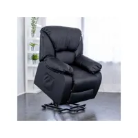 ecode fauteuil de massage releveur chamonix, fauteuil elévateur électrique 160º, fonction de chauffage, programmes automatiques, massage ondulant, a ++, eco-8590up n (noir) eco-8590up n