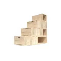 escalier cube de rangement hauteur 100 cm  brut esc100-b