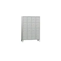 armoire vestiaire multicases 4 colonnes 16 cases - l2g -  - acier1200 500x1800mm