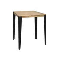 table mange debout lunds 80x80x110cm  noir-vieilli. box furniture ccvl8080108 ng-ev