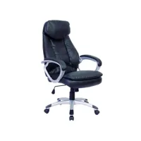 fauteuil de bureau chaise siège noir ergonomique classique helloshop26 0502003par2