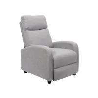 sofen - fauteuil de relaxation matelassé gris clair