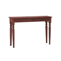 table console marron classique 110x30x75cm bois d'acajou massif