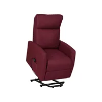 fauteuil inclinable  fauteuil de relaxation violet tissu meuble pro frco79091