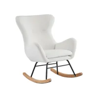 fauteuil rocking-chair en blanc