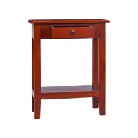 table console marron classique 60x30x75 cm bois d'acajou massif