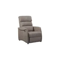 fauteuil relax électrique mastic - softy - l 80 x l 90-165 x h 107-80 cm - neuf