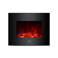cheminée électrique cecotec ready warm 2600 curved flames noir, 2000 w, 26