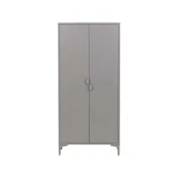 armoire 2 portes en acier piring gris clair