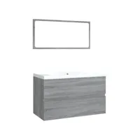 colonne salle de bain - moderne meubles de salle de bain sonoma gris bois d'ingénierie fr2024