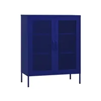 armoire de rangement, commode, meuble de rangement bleu marine 80x35x101,5 cm acier sbc3042 meuble pro