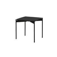 homemania table basse moderne - ivy - gris, noir - 45 x 45 x 45 cm