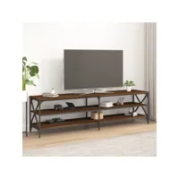 meuble tv - armoire de tv  banc tv  pour salon chêne marron 180x40x50 cm bois d'ingénierie -neww97024