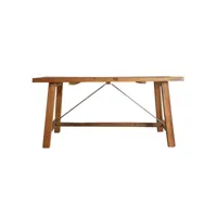 table salon en bois de mahogany marron 160x90x75 cm