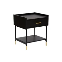 table de chevet 1 tiroir design sublima 53cm noir