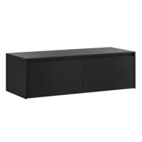 meuble de salle de bain jelsey - noir - 120cm - meuble vasque, colonne, armoire