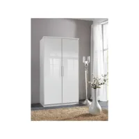 armoire 2 portes lingère gaby laque blanc brillant 20100891061