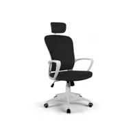 chaise de bureau en tissu aux lignes ergonomiques et appui-tête design sepang franchi bürosessel