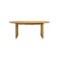 barlet - table de repas extensible ovale en bois de chêne l 200