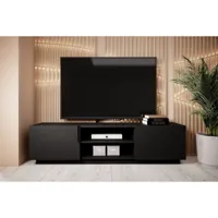 boboxs meuble tv 160 cm avec niches dalia noir