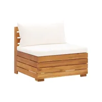 canapé de jardin 2 places - canapé d'extérieur - banquette de jardin avec coussins bois d'acacia massif togp80305