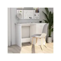 bureau  bureau d'ordinateur bureau informatique blanc 100x50x76 cm bois d'ingénierie meuble pro frco81359