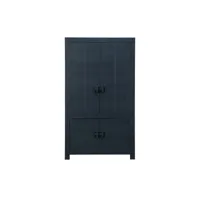 benson - armoire en bois 4 portes h200cm - couleur - noir