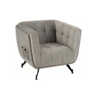 paris prix - fauteuil lounge design conforad 95cm gris clair