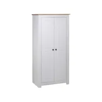 armoire de dressing - garde-robe blanc 80x50x171,5 cm pin massif assortiment panama