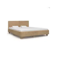 cadre de lit de qualité rotin véritable tissé à la main 180 x 200 cm