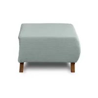cristal - pouf modulable - 65 cm - en velours côtelé - best mobilier - bleu