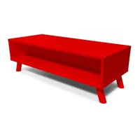 table basse scandinave bois rectangulaire viking  rouge vikingtablb-red