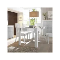 table extensible avec finition blanche laquée brillante 90x137xh.79 cm