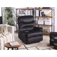 fauteuil de relaxation en velours noir eslov 223054