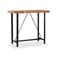 table haute mange debout bar bistrot bois massif de récupération 120 cm helloshop26 0902083
