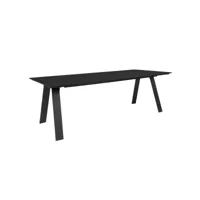 table de jardin noire toronto 220 x 100 cm 7501025