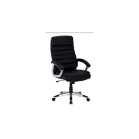 tret - fauteuil de bureau élégant - hauteur 115-125cm - revêtement en cuir écologique - style original - fonction tilt - noir