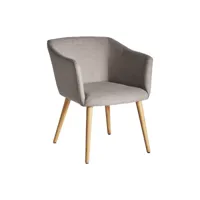 chaise en polyester gris, 58x65x72 cm