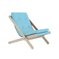 fauteuil futon boogie hêtre massif coloris bleu clair 20100996272