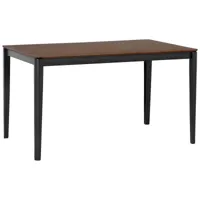 table de salle à manger brune et noire 135 x 80 cedar 156687