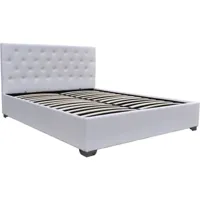 lit double avec coffre tino - 160 × 200 cm - blanc
