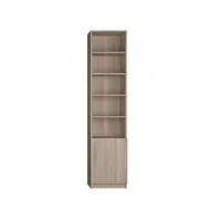 armoire de rangement avec grande niche + 1 petite porte coloris chêne naturel largeur 50 cm 20100887751