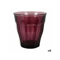 set de verres duralex picardie 250 ml violet 12 unités (4 pièces)