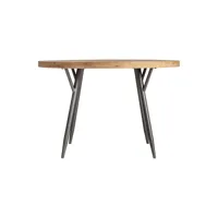 table salon en bois de sapin gris, 120x120x78 cm