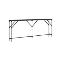 table console noir 180x23x75 cm bois d'ingénierie