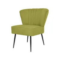 fauteuil chaise siège lounge design club sofa salon de cocktail vert helloshop26 1102317