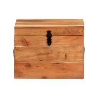 boîte de rangement, banc de rangement 39x28x31 cm bois massif d'acacia pewv33866 meuble pro