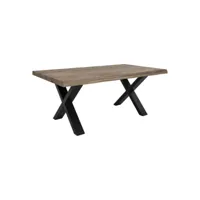 toulon - table basse en métal et bois - couleur - bois foncé #ds