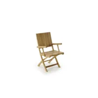 fauteuil bois marron 55x50x90cm - décoration d'autrefois